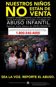 Poster to promote anti-child sex trafficking efforts.