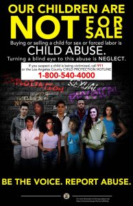 Poster to promote anti-child sex trafficking efforts.