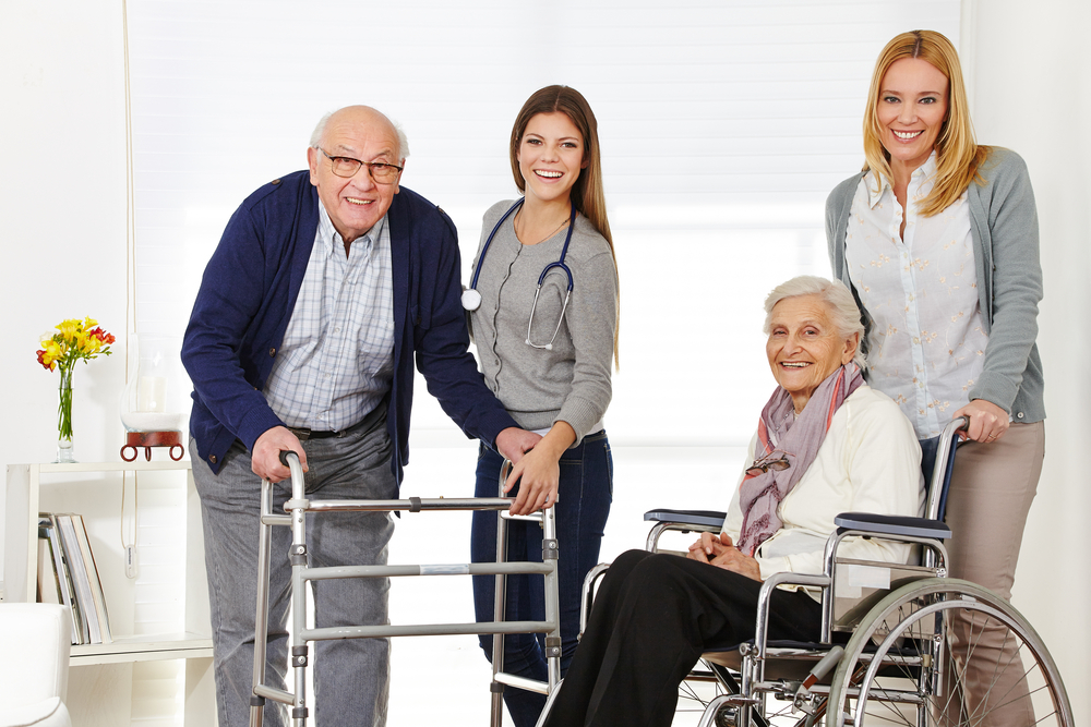 seniors are assisted at their home.