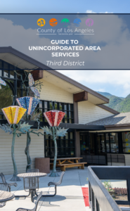 Cover art for the unincorporated services guide for the third supervisorial district.
