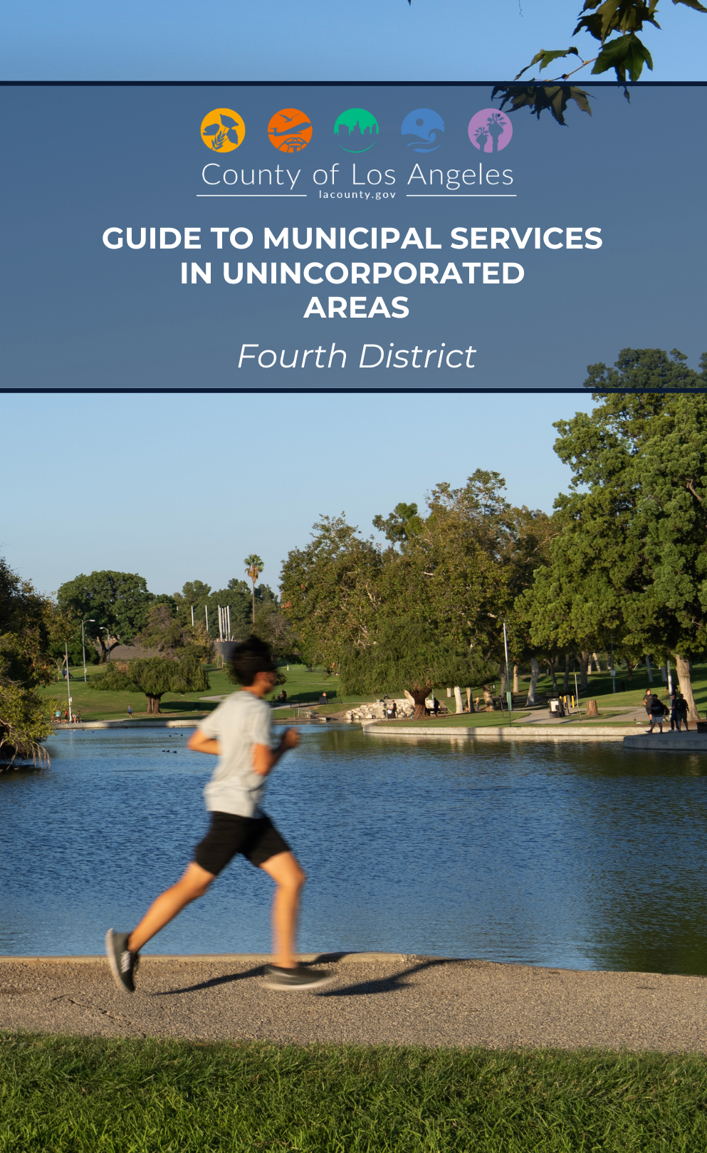 Cover art for the unincorporated services guide for the fourth supervisorial district.