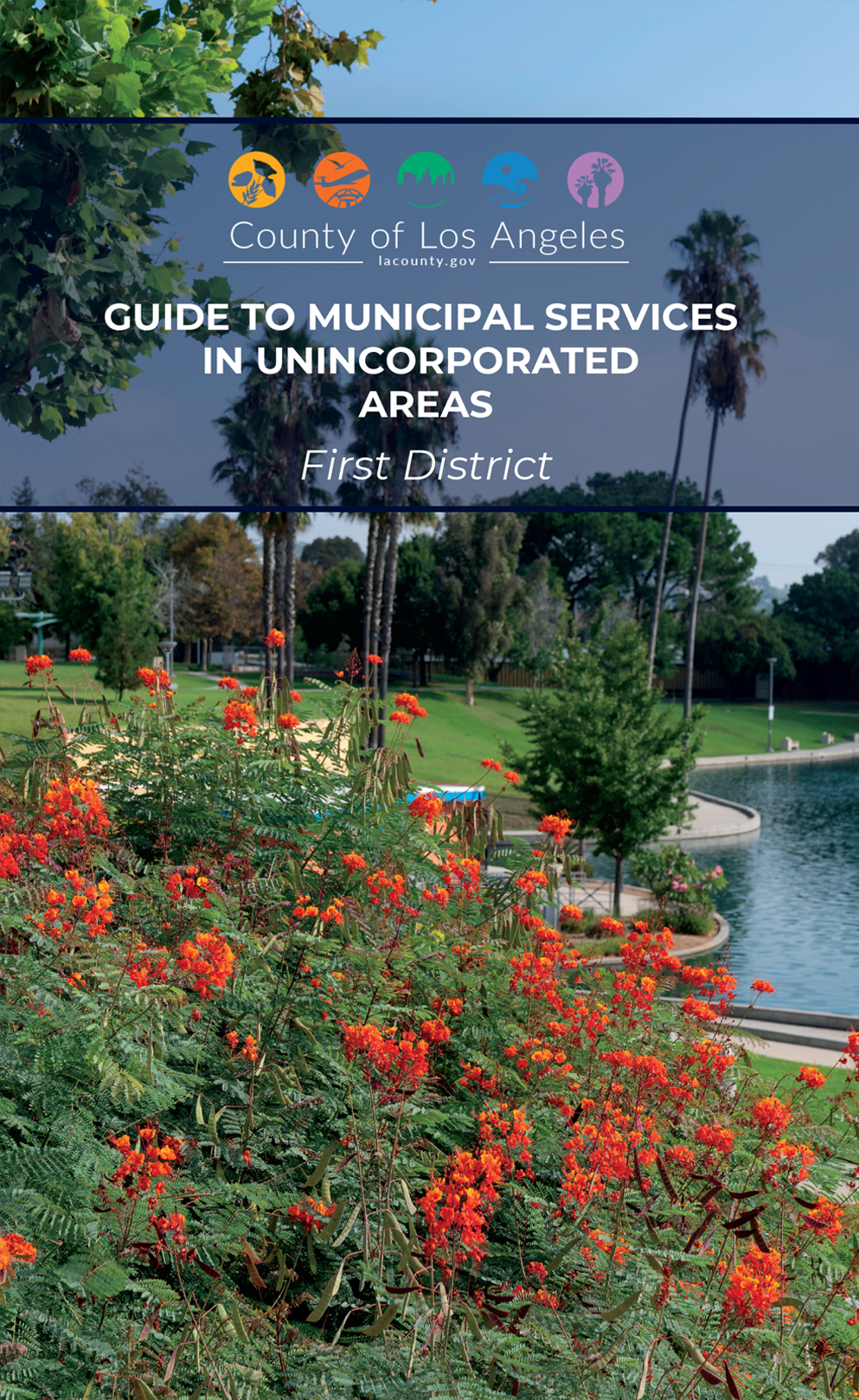 Cover art for the unincorporated services guide for the first supervisorial district.
