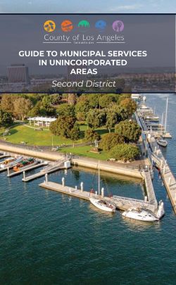 Cover art for the unincorporated services guide for the second supervisorial district.