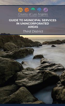 Cover art for the unincorporated services guide for the third supervisorial district.