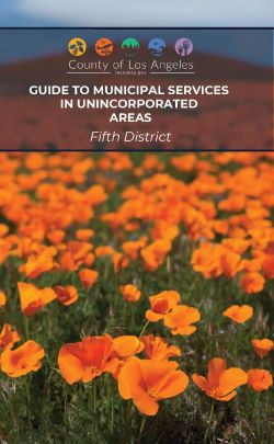 Cover art for the unincorporated services guide for the fifth supervisorial district.