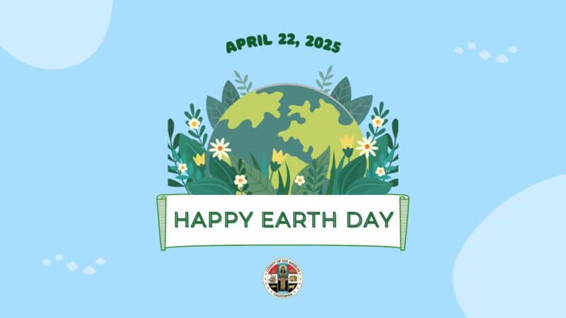 World, flowers for Earth Day flyer