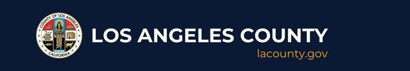 Los Angeles County seal with text on banner