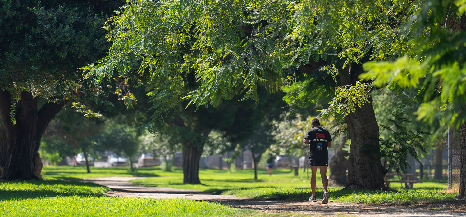 View of whittier narrows park.