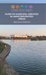 Cover art for the unincorporated services guide for the second supervisorial district.