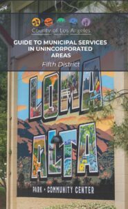 Cover art for the unincorporated services guide for the fifth supervisorial district.