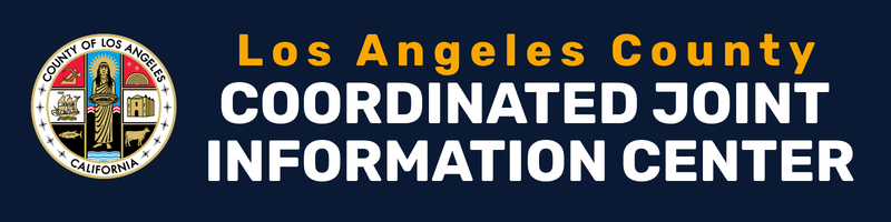 Los Angeles County Coordinated Joint Information Center with County of Los Angeles seal logo